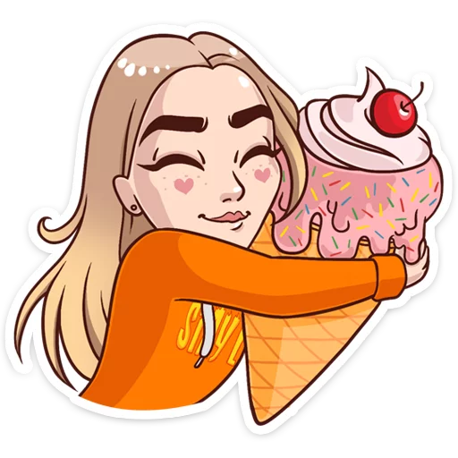 🍦 Стикер «Марьяна Ро» для Telegram