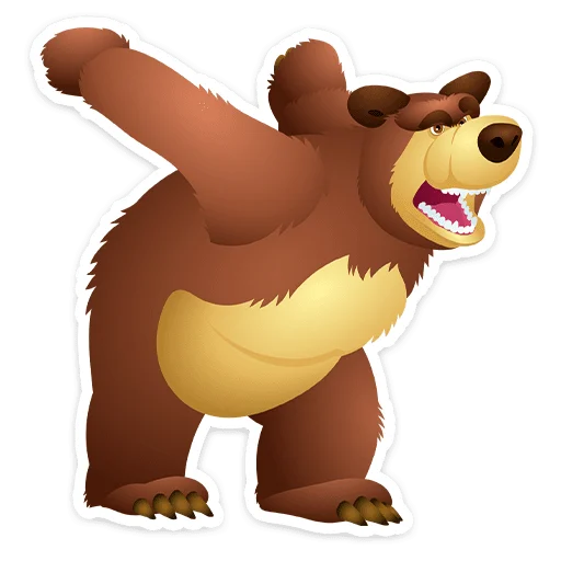 ⭐ Стикер «Маша, Мишка и друзья» для Telegram