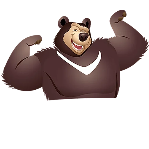 💪 Стикер «Маша Мишка и друзья Без Текста» для Telegram