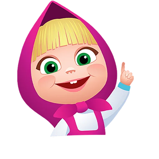 ☝️ Стикер «Маша Мишка и друзья Без Текста» для Telegram