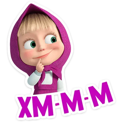 🤔 Стикер «Маша и Медведь 12 месяцев» для Telegram