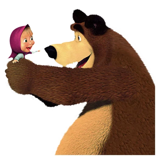 😍 Стикер «Маша и Медведь» для Telegram