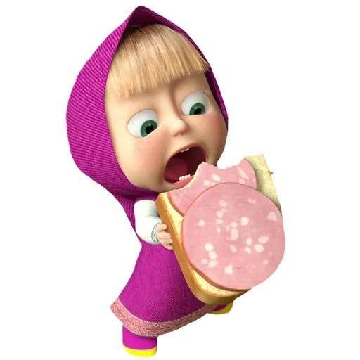 😛 Стикер «Маша и Медведь» для Telegram
