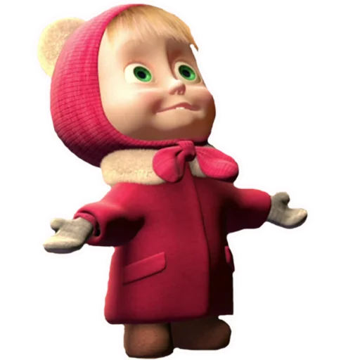 😇 Стикер «Маша и Медведь» для Telegram