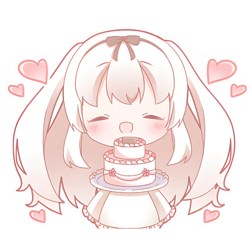 🎂 Стикер «Масиро-чан» для Telegram