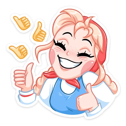 👍 Стикер «Маслёна» для Telegram
