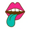 💋 Эмодзи «Жёлтые буквы с розовой тенью» для Telegram