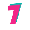 7⃣ Эмодзи «Жёлтые буквы с розовой тенью» для Telegram