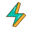 ⚡️ Эмодзи «Жёлтые буквы с розовой тенью» для Telegram