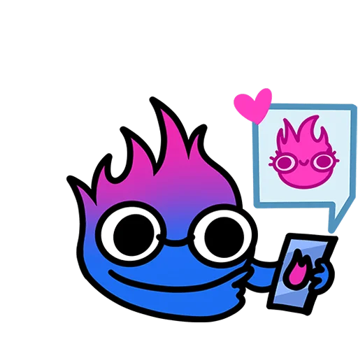 🥰 Стикер «Огонек Мэтч Без Текста» для Telegram