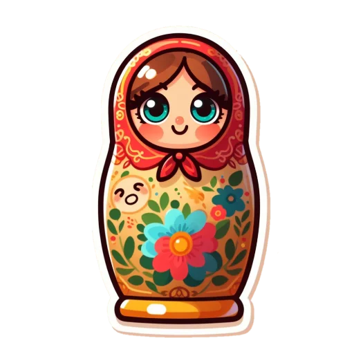 Стикерпак Матрешка для Telegram