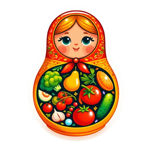 🍅 Стикер «Матрешка» для Telegram