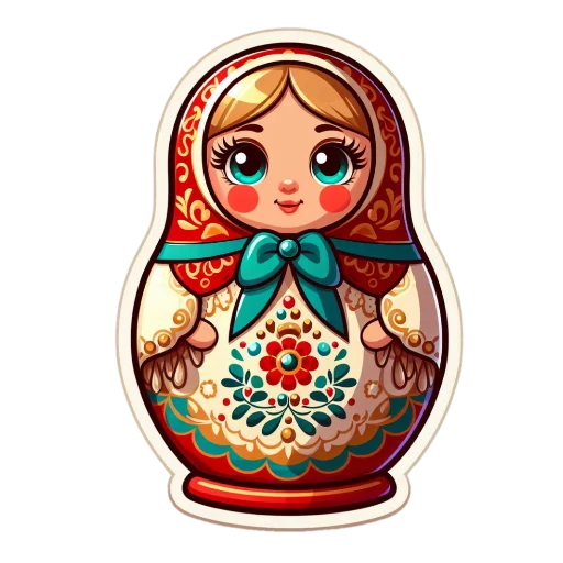 ☺️ Стикер «Матрешка» для Telegram