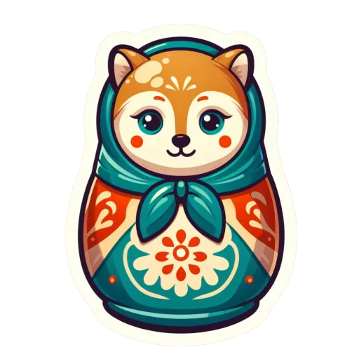🦊 Стикер «Матрешка» для Telegram
