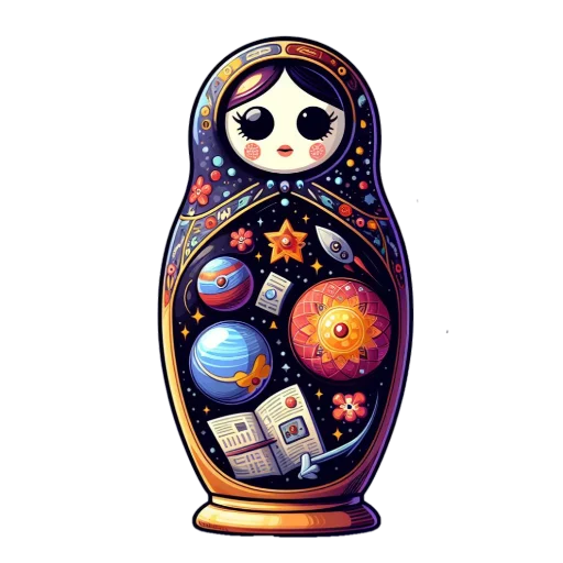 🌌 Стикер «Матрешка» для Telegram