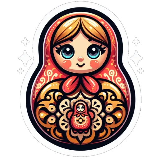 👋 Стикер «Матрешка» для Telegram