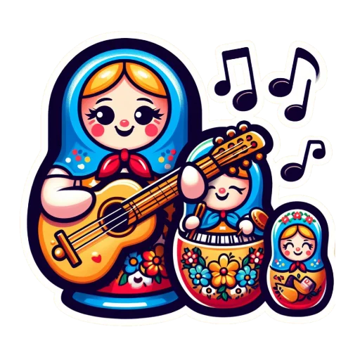 🎶 Стикер «Матрешка» для Telegram