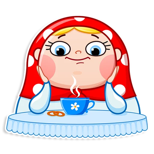 ☺️ Стикер «Матрёшка» для Telegram