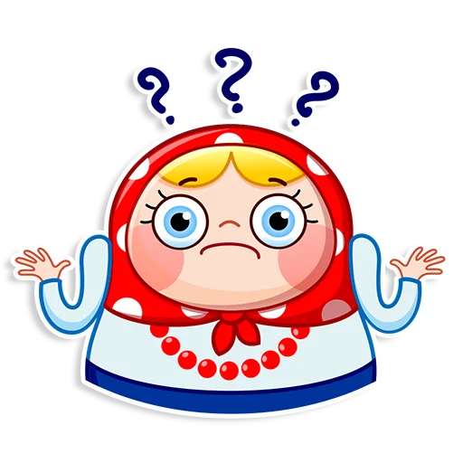 🤷‍♀️ Стикер «Матрёшка» для Telegram