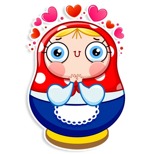 ❤️ Стикер «Матрёшка» для Telegram