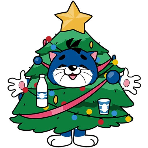 🎄 Стикер «Новогодний Матроскин Без Текста» для Telegram