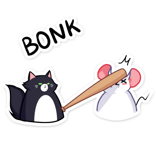 👊 Стикер «Мауси в кофте» для Telegram