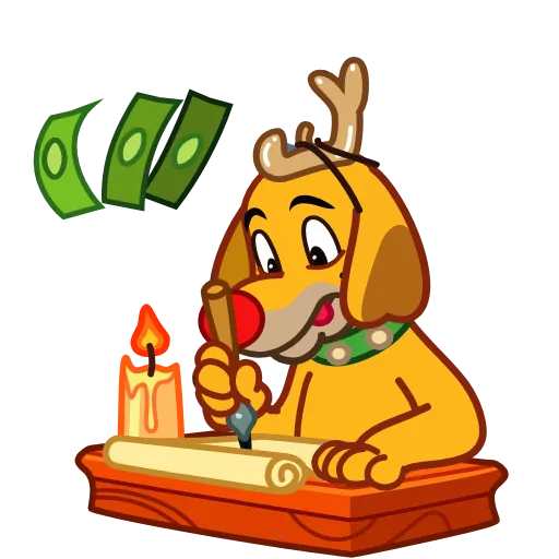 📝 Эмодзи «Max Christmas Dog» для Telegram
