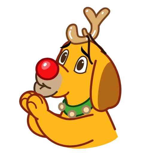 🙏 Эмодзи «Max Christmas Dog» для Telegram