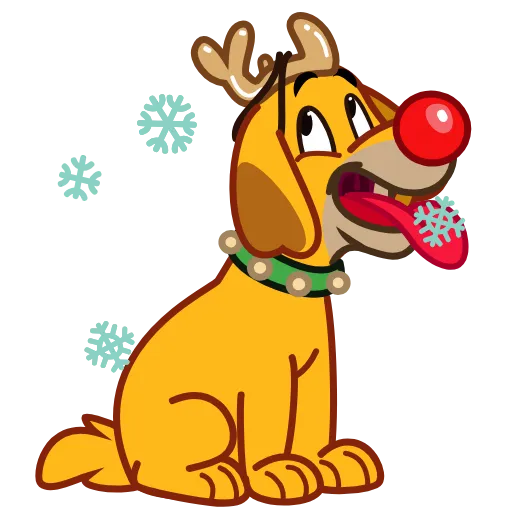 ❄️ Эмодзи «Max Christmas Dog» для Telegram
