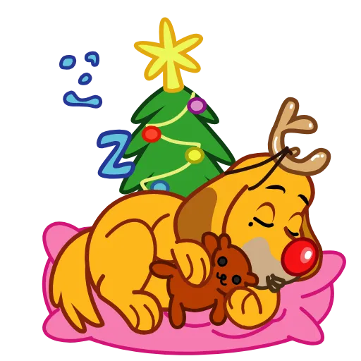 😴 Эмодзи «Max Christmas Dog» для Telegram