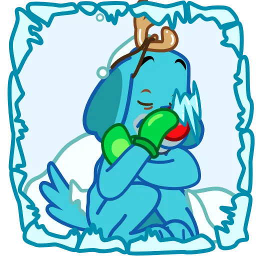 🥶 Эмодзи «Max Christmas Dog» для Telegram