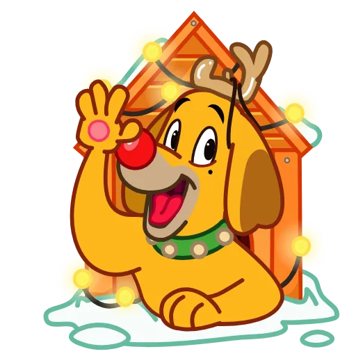 👋 Эмодзи «Max Christmas Dog» для Telegram