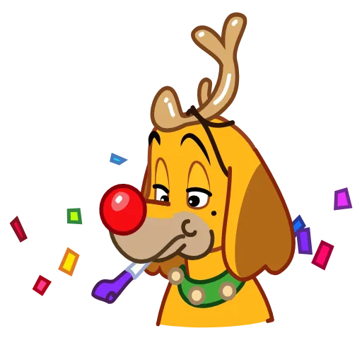 🥳 Эмодзи «Max Christmas Dog» для Telegram