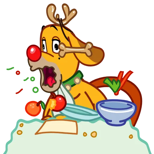 🍽 Эмодзи «Max Christmas Dog» для Telegram