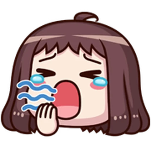 🥱 Стикер «ᯤ Emoji Girl┇» для Telegram