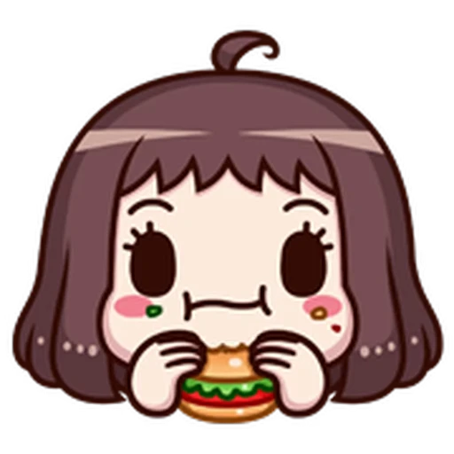 🍔 Стикер «ᯤ Emoji Girl┇» для Telegram