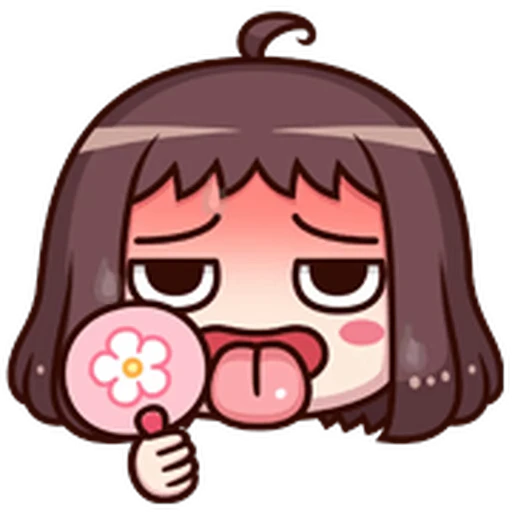 🥵 Стикер «ᯤ Emoji Girl┇» для Telegram