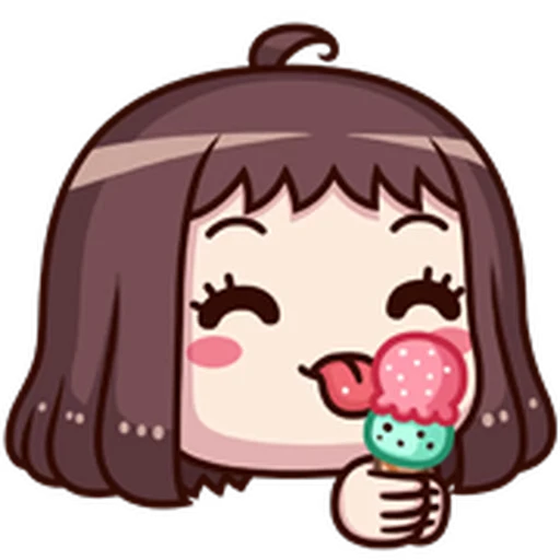 🍦 Стикер «ᯤ Emoji Girl┇» для Telegram