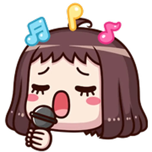 🎤 Стикер «ᯤ Emoji Girl┇» для Telegram