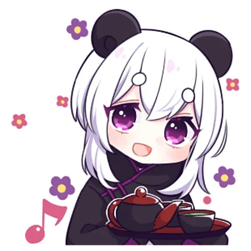 😁 Стикер «Panda Girl» для Telegram