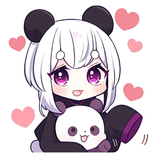🥰 Стикер «Panda Girl» для Telegram