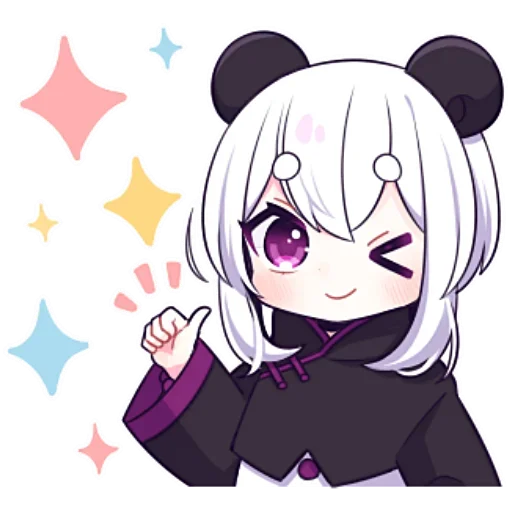 😉 Стикер «Panda Girl» для Telegram