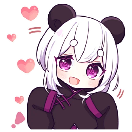 🥰 Стикер «Panda Girl» для Telegram