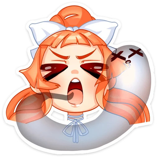 👩‍🦰 Стикер «Мей на каникулах» для Telegram