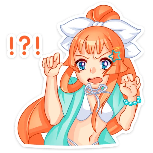 👻 Стикер «Мей на каникулах» для Telegram