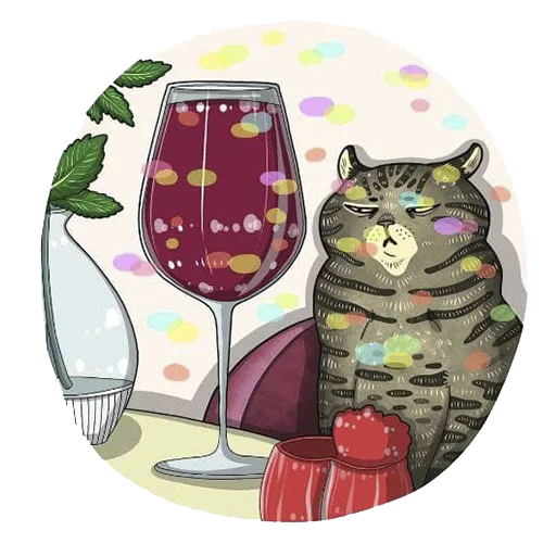 🍷 Стикер «Cat^^» для Telegram