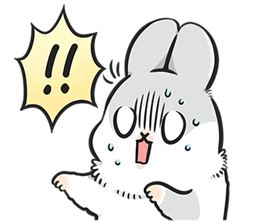 😱 Стикер «Machiko rabbit 4 (orig)» для Telegram