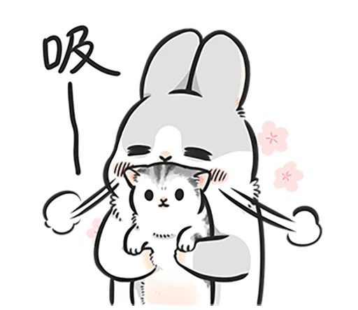 🐱 Стикер «Machiko rabbit 4 (orig)» для Telegram