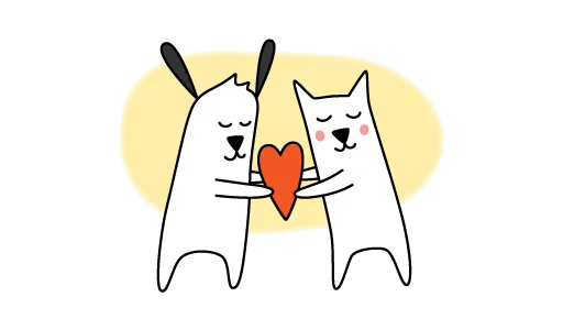 ❤ Стикер «Me n Bae» для Telegram