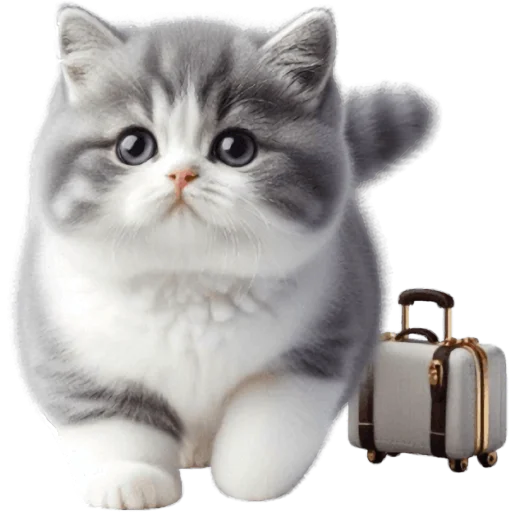 🧳 Стикер «Котик Грей» для Telegram